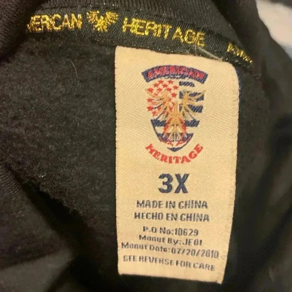 American heritage black zip up jacket - Picture 2 of 3